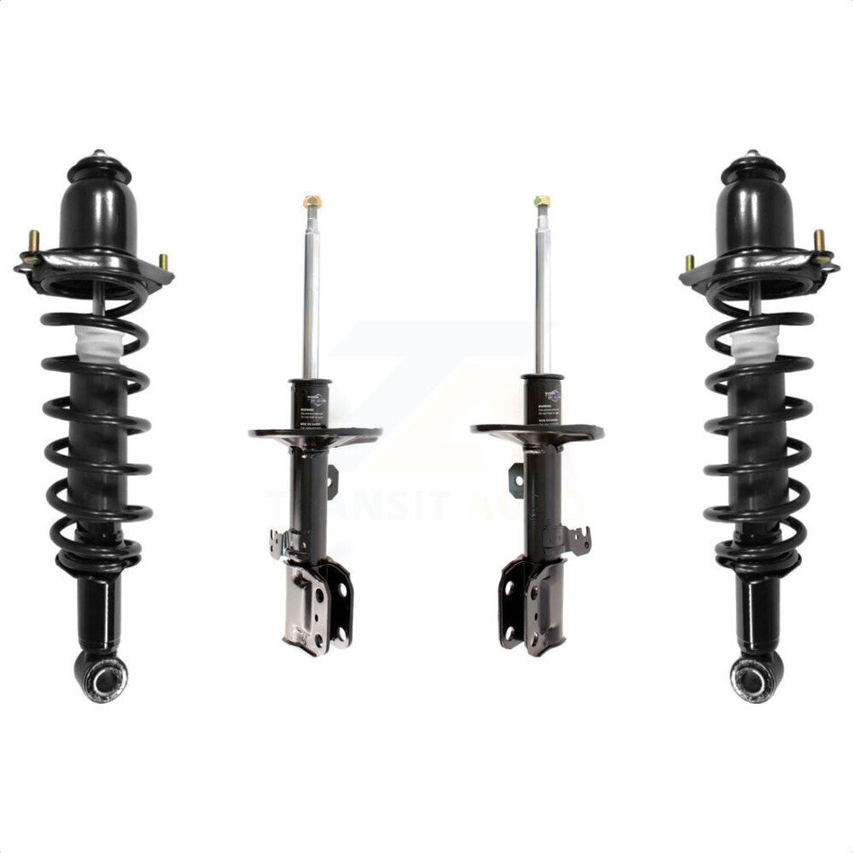 Front Rear Complete Suspension Shocks Strut And Coil Spring Mount Assemblies Kit For 2003-2008 Toyota Matrix Pontiac Vibe Excludes All Wheel Drive FWD - Left Right Side K78M-100399 by Transit Auto