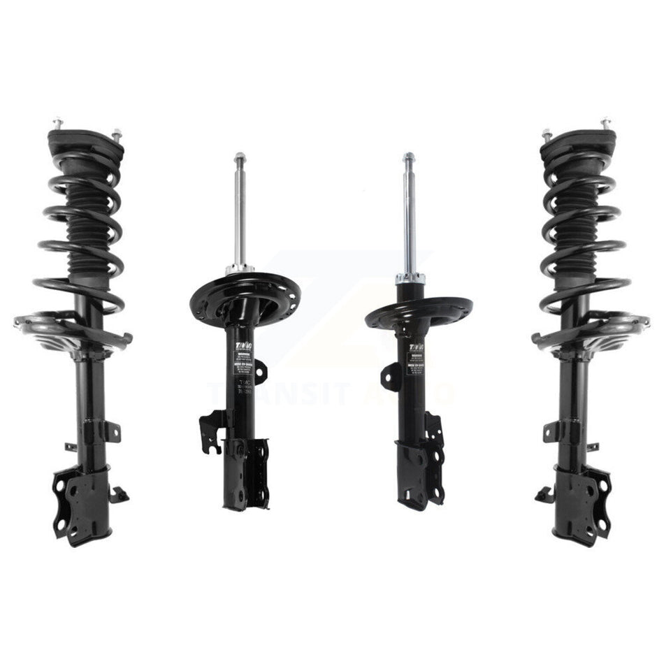 Front Rear Complete Suspension Shocks Strut And Coil Spring Mount Assemblies Kit For 2009-2012 Toyota Venza AWD Excludes Wheel Drive - Left Right Side (Driver Passenger) K78M-100401