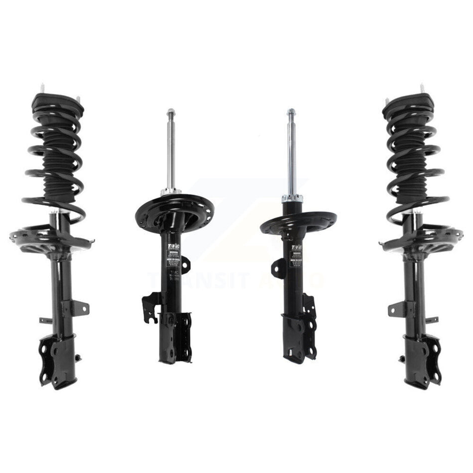 Front Rear Complete Suspension Shocks Strut And Coil Spring Mount Assemblies Kit For 2013-2015 Toyota Venza AWD Excludes Wheel Drive - Left Right Side (Driver Passenger) K78M-100402