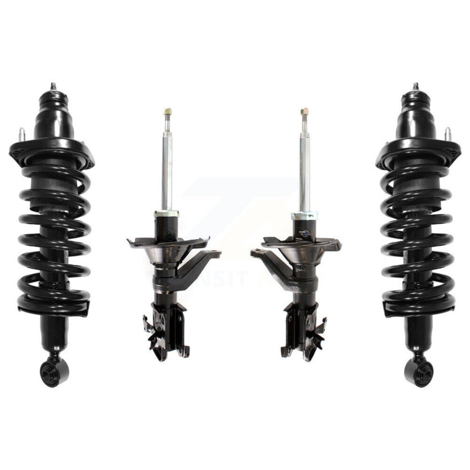 Front Rear Complete Suspension Shocks Strut And Coil Spring Mount Assemblies Kit For Honda Civic - Left Right Side (Driver Passenger) K78M-100405