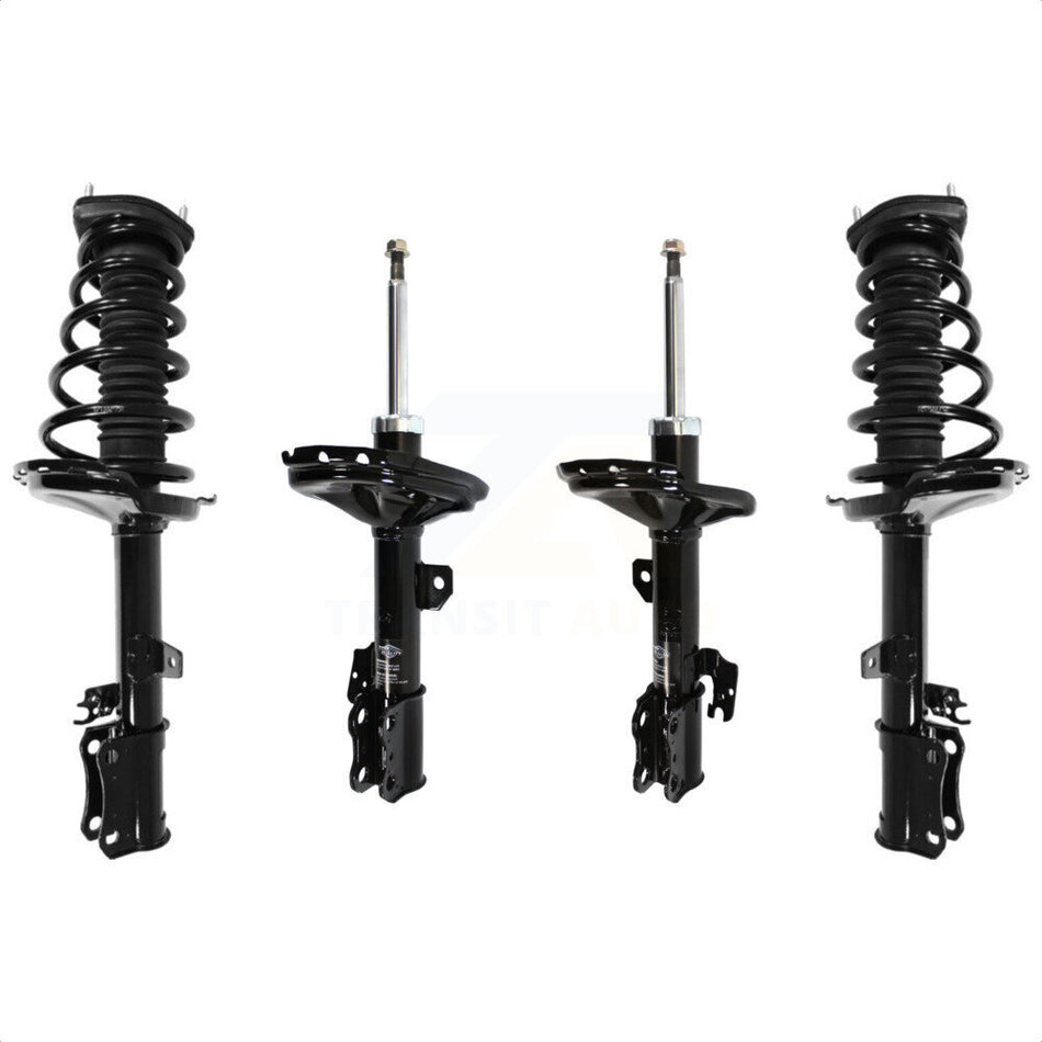 Front Rear Complete Suspension Shocks Strut And Coil Spring Mount Assemblies Kit For Toyota Highlander Lexus RX330 RX350 RX400h - Left Right Side (Driver Passenger) K78M-100408 by Transit Auto