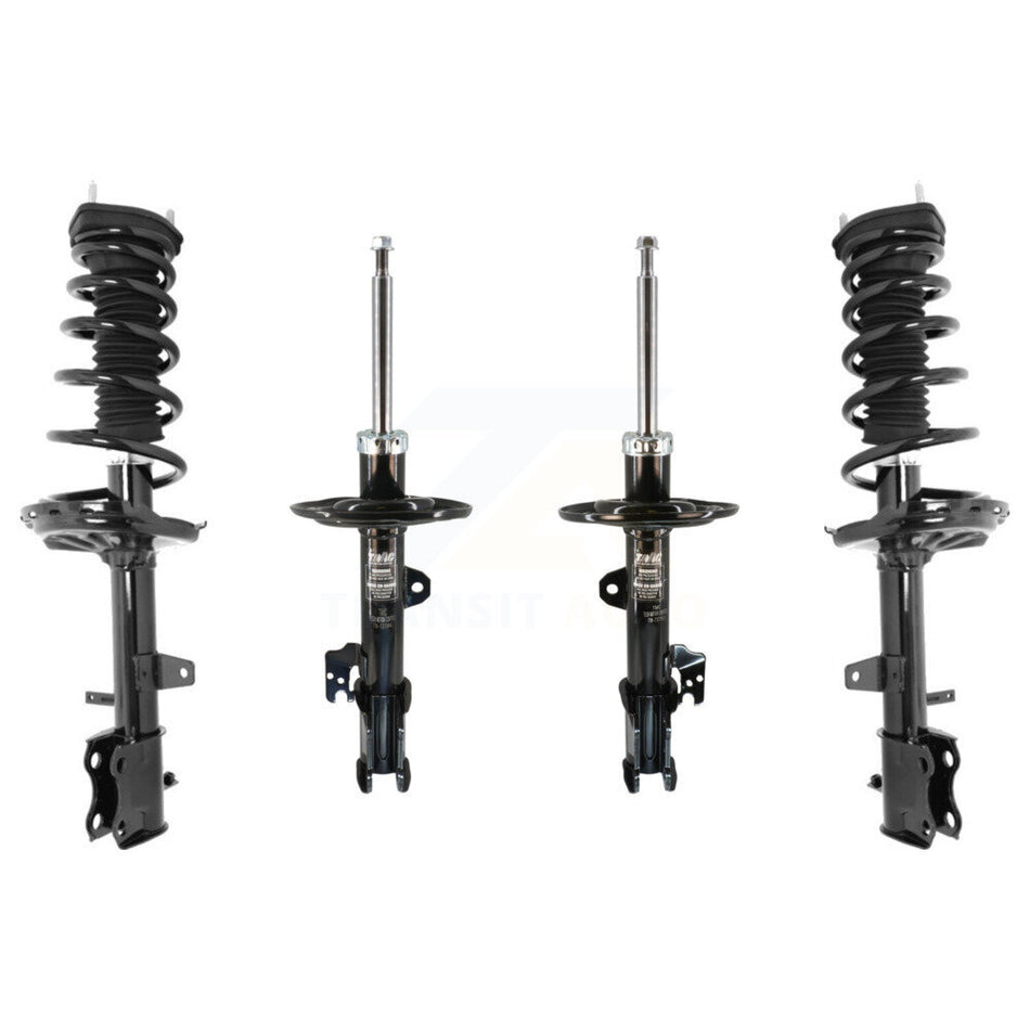 Front Rear Complete Suspension Shocks Strut And Coil Spring Mount Assemblies Kit For 2011-2013 Toyota Highlander AWD Excludes Wheel Drive - Left Right (Driver Passenger) K78M-100409