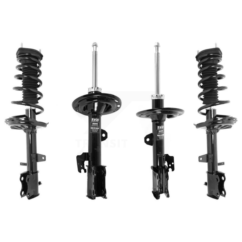 Front Rear Complete Suspension Shocks Strut And Coil Spring Mount Assemblies Kit For 2011-2013 Toyota Highlander AWD Excludes Wheel Drive - Left Right (Driver Passenger) K78M-100409