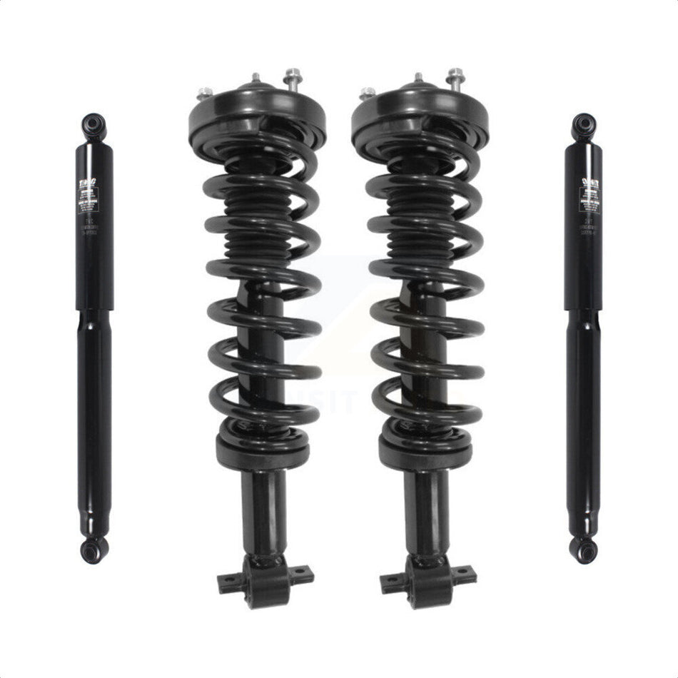 Front Rear Complete Suspension Shocks Strut And Coil Spring Mount Assemblies Kit For Ford F-150 Excludes All Wheel Drive Standard Cab - Left Right Side (Driver Passenger) K78M-100411 by Transit Auto