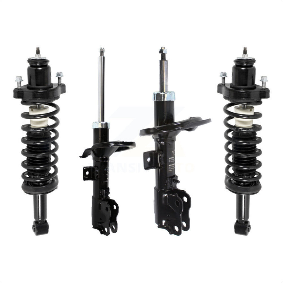 Front Rear Complete Suspension Shocks Strut And Coil Spring Mount Assemblies Kit For 2008-2010 Mitsubishi Lancer GTS Models Only - Left Right Side (Driver Passenger) K78M-100424 by Transit Auto