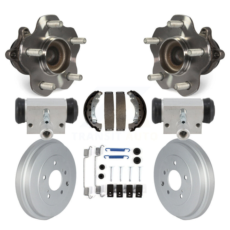 Rear Wheel Cylinders & Coated Drum Shoes Hardware Hub Bearing Kit (8Pc) For Nissan Sentra K7D-101224
