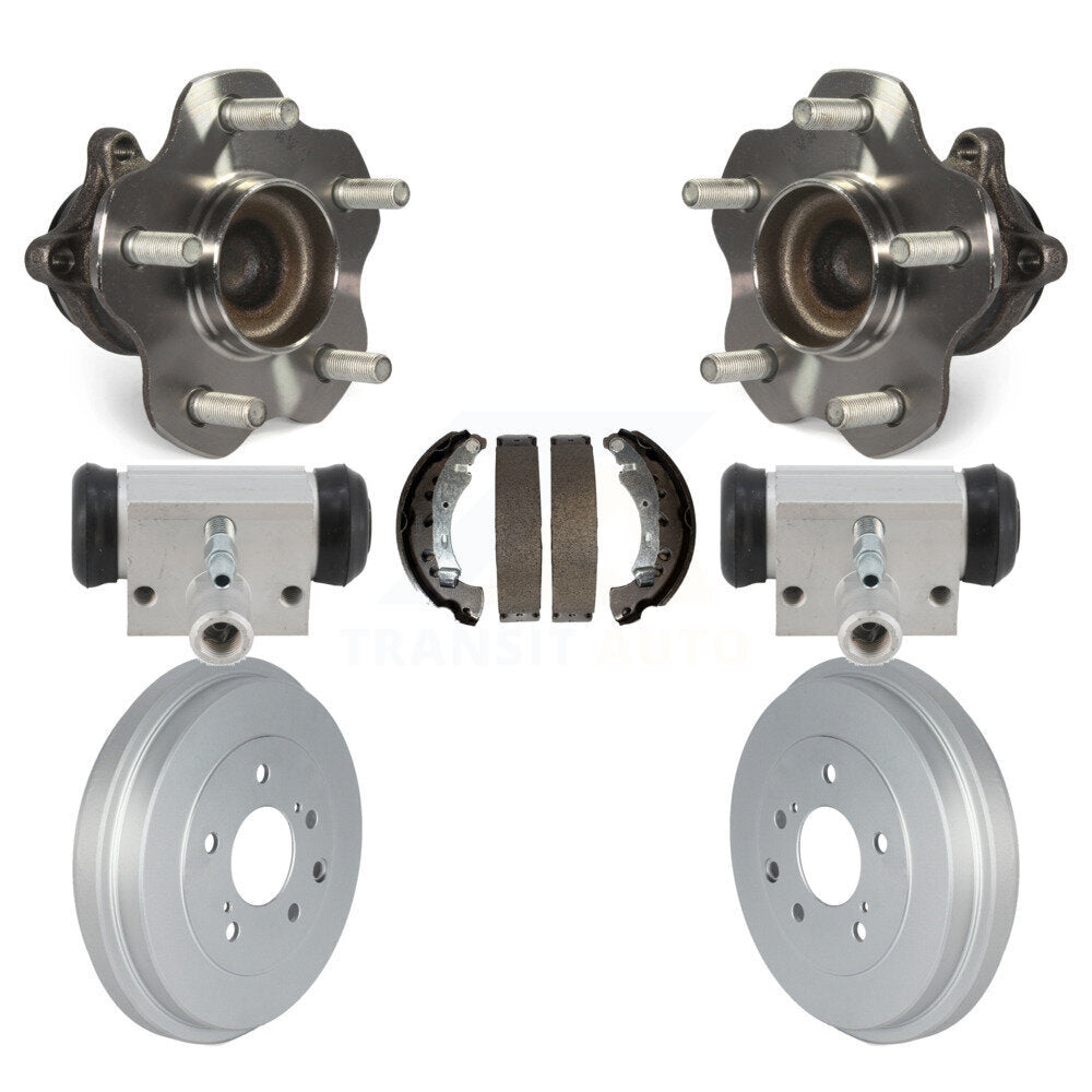 Rear Wheel Cylinders And Coated Drum & Shoes Hub Bearing Kit For 2013-2019 Nissan Sentra K7D-101245