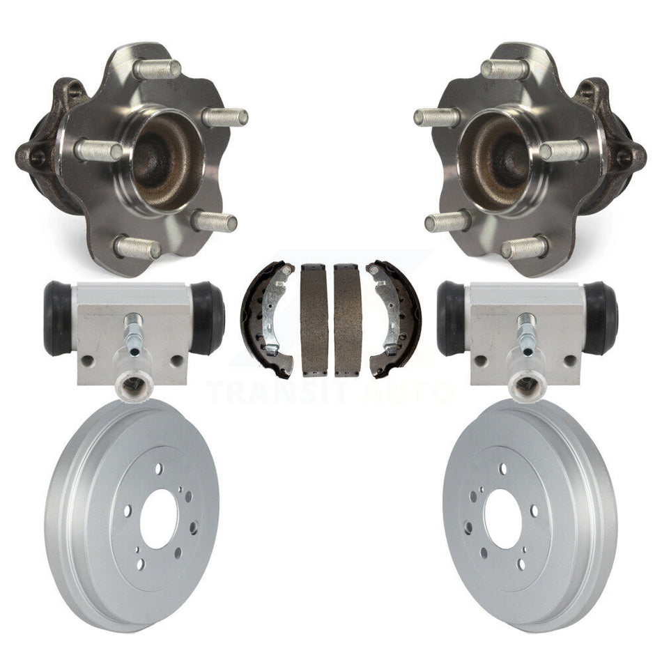 Rear Wheel Cylinders And Coated Drum & Shoes Hub Bearing Kit For 2013-2019 Nissan Sentra K7D-101245