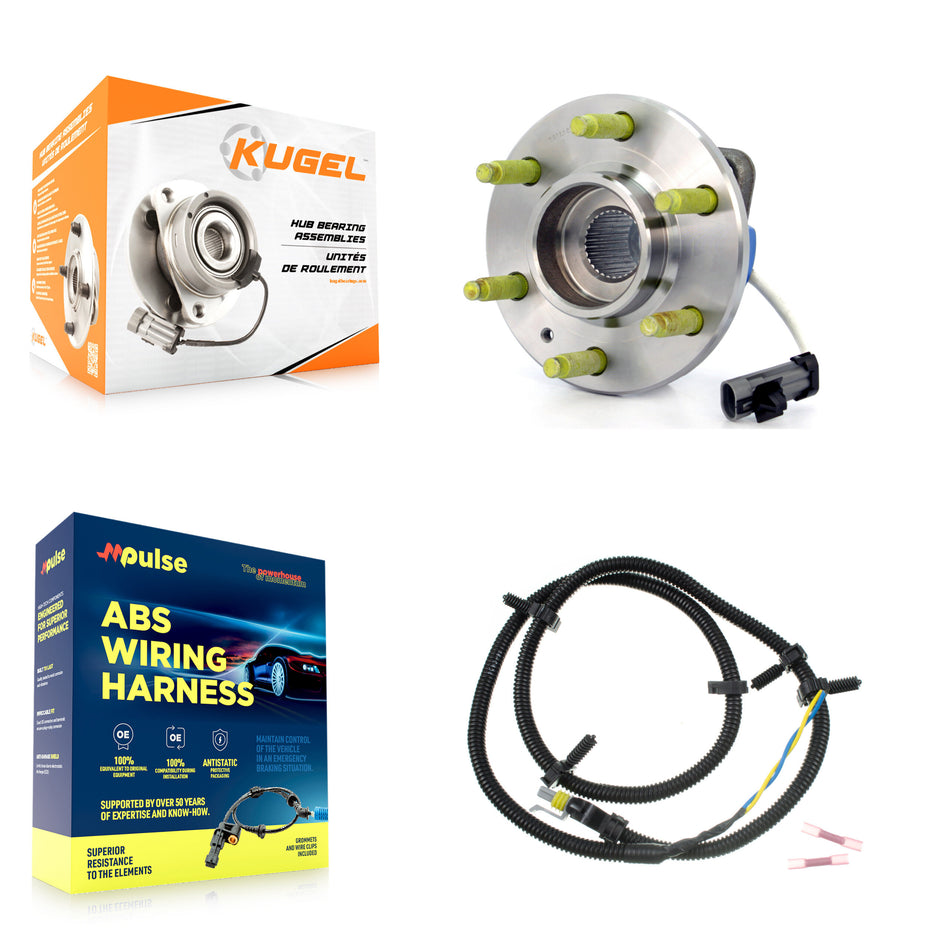 Front Wheel Hub Bearing And Extra ABS Sensor Kit For 2004-2009 Cadillac SRX AWD K7S-100019