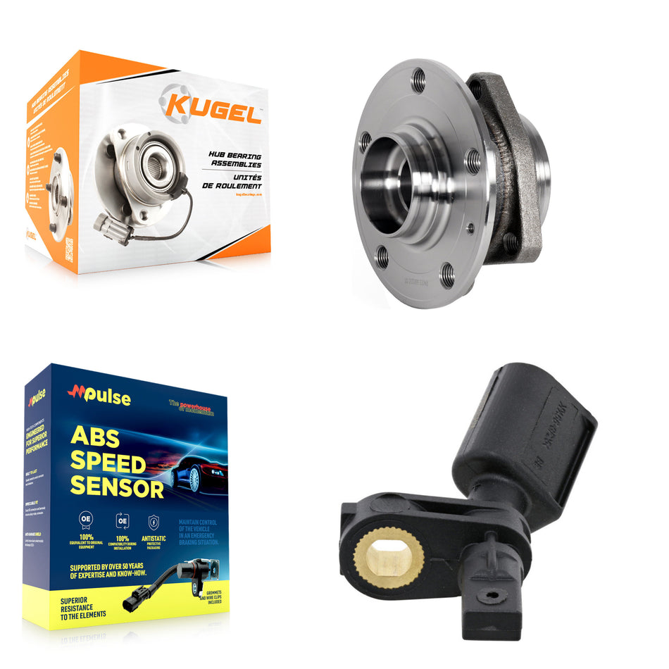 Front Wheel Hub Bearing & ABS Sensor Kit For Audi A3 Quattro With 80mm Pilot Diameter K7S-100024