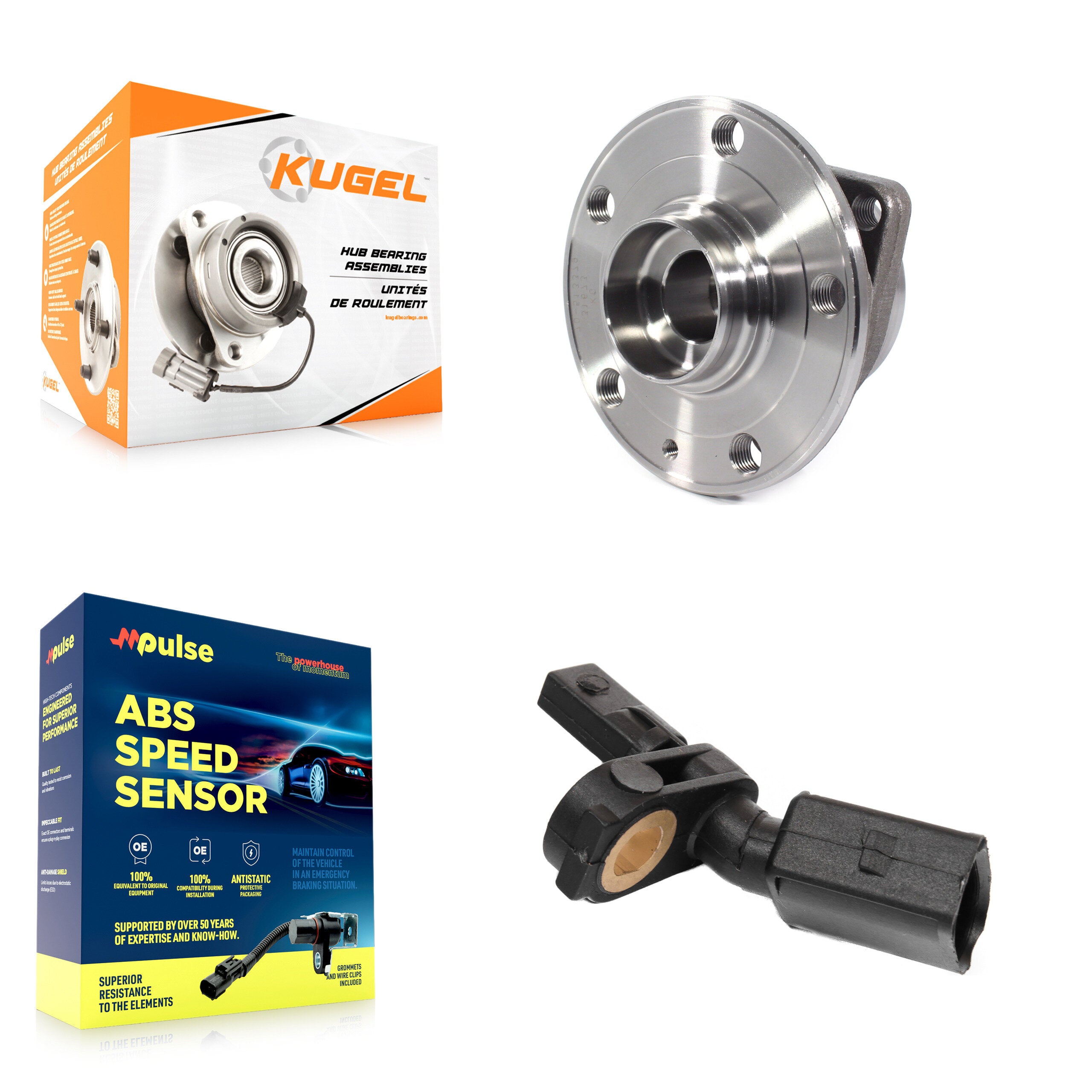 Front Wheel Hub Bearing And ABS Sensor Kit For 2015-2016 Volkswagen GTI K7S-100029