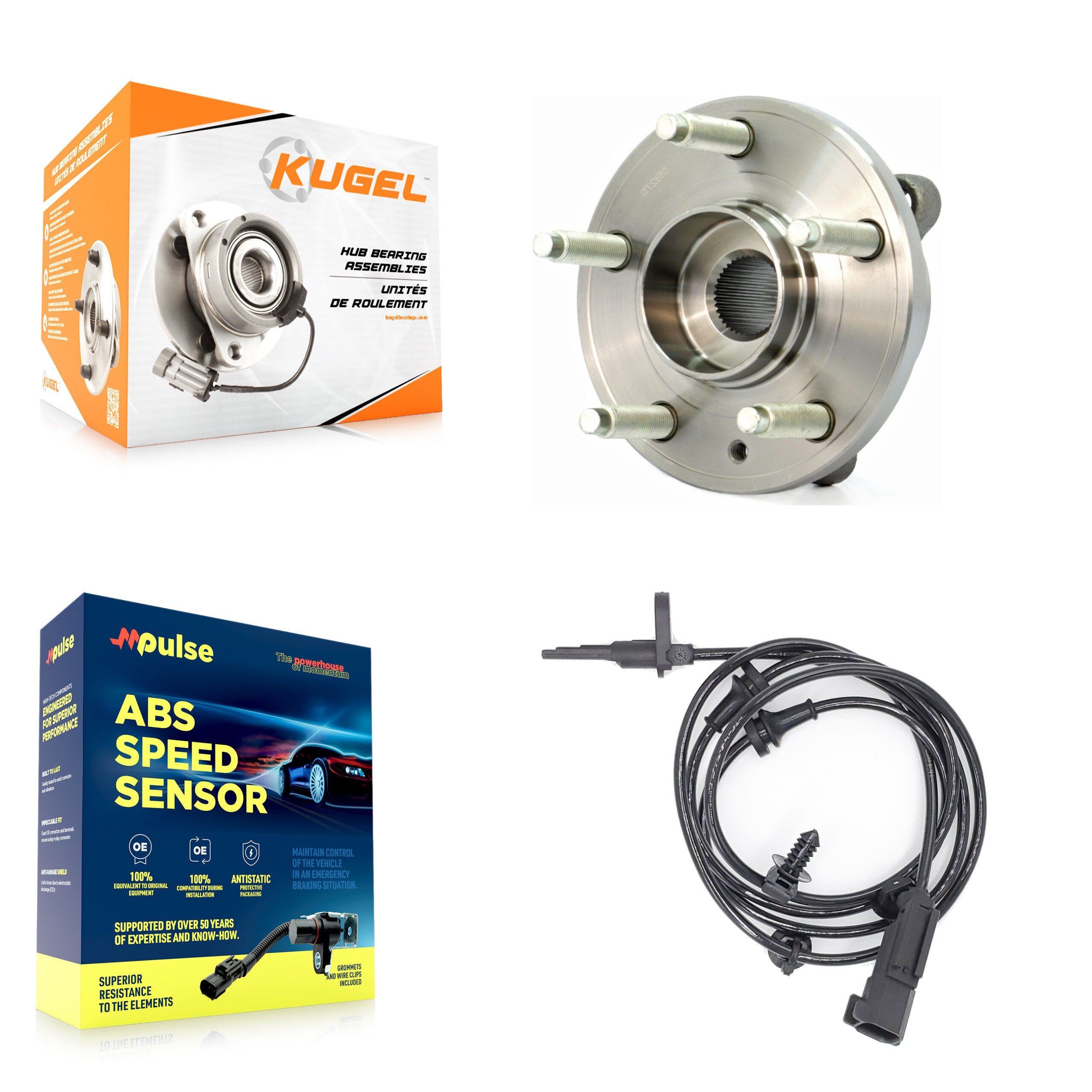 Front Wheel Hub Bearing And ABS Sensor Kit For Ford Flex Taurus Lincoln MKT MKS K7S-100032