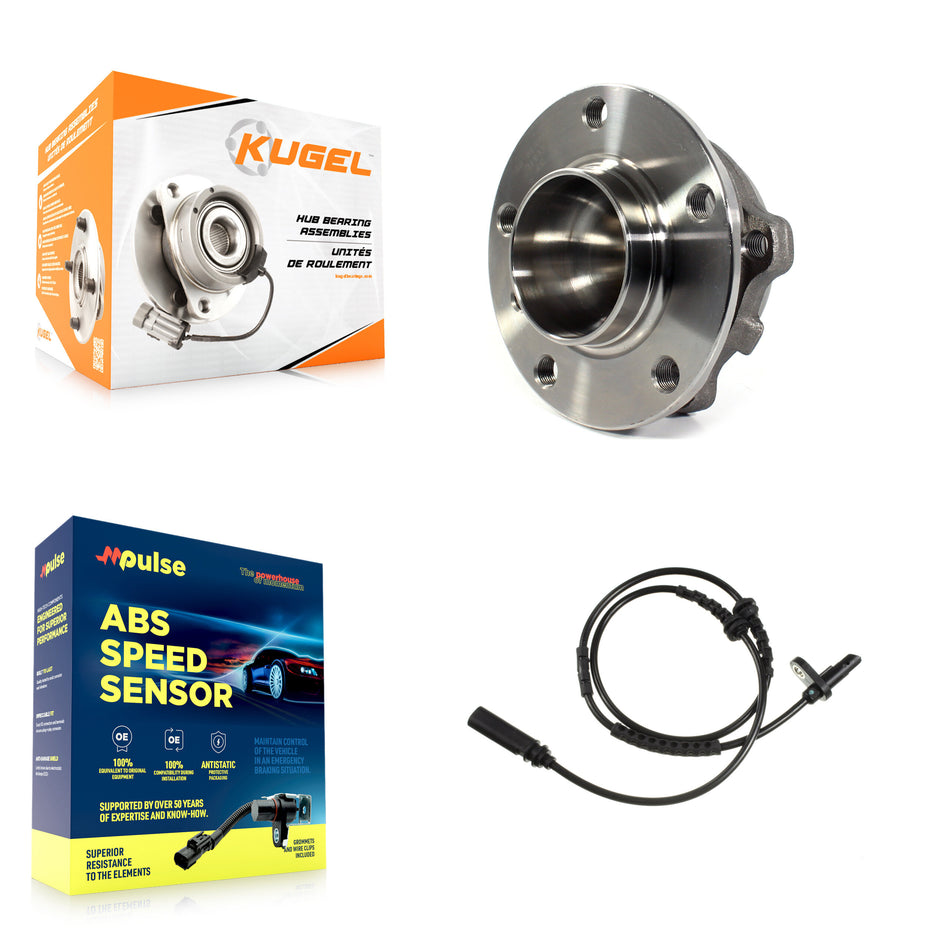 Front Wheel Hub Bearing And ABS Sensor Kit For 2011-2012 BMW 750i with Harness K7S-100041
