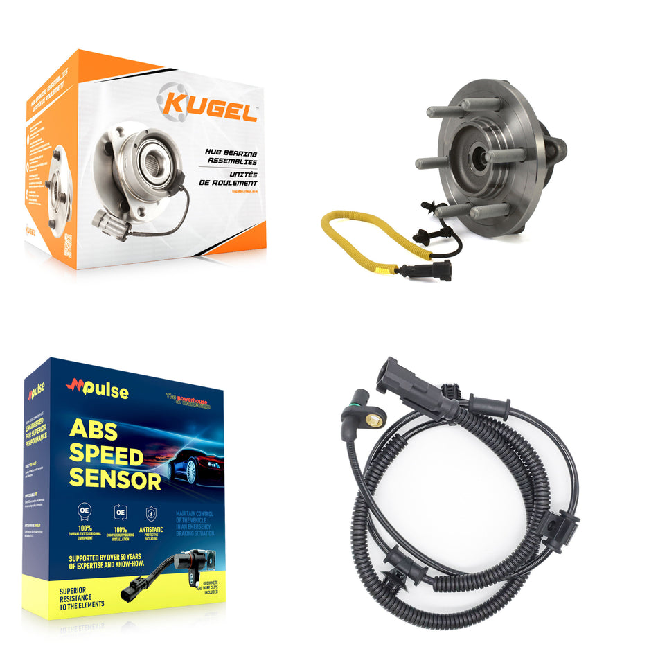 Front Wheel Hub Bearing And Extra ABS Sensor Kit For 2018-2020 Ford F-150 with Harness K7S-100050