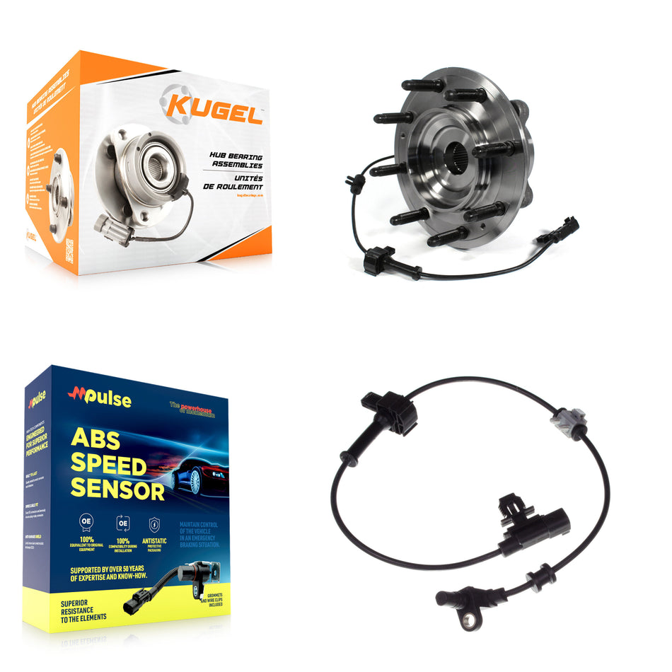 Front Wheel Hub Bearing Extra Sensor Kit For Chevrolet GMC Silverado 2500 HD Sierra 3500 K7S-100056