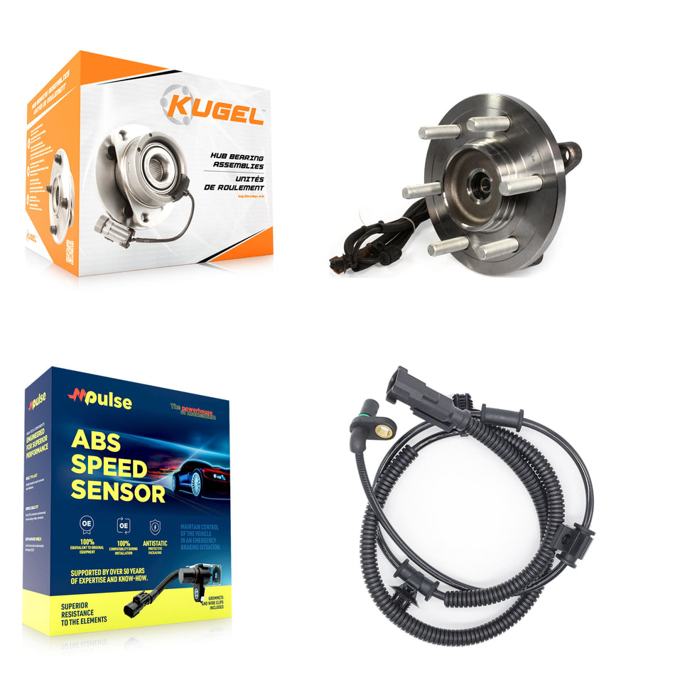 Front Wheel Hub Bearing And Extra ABS Sensor Kit For Ford F-150 K7S-100057
