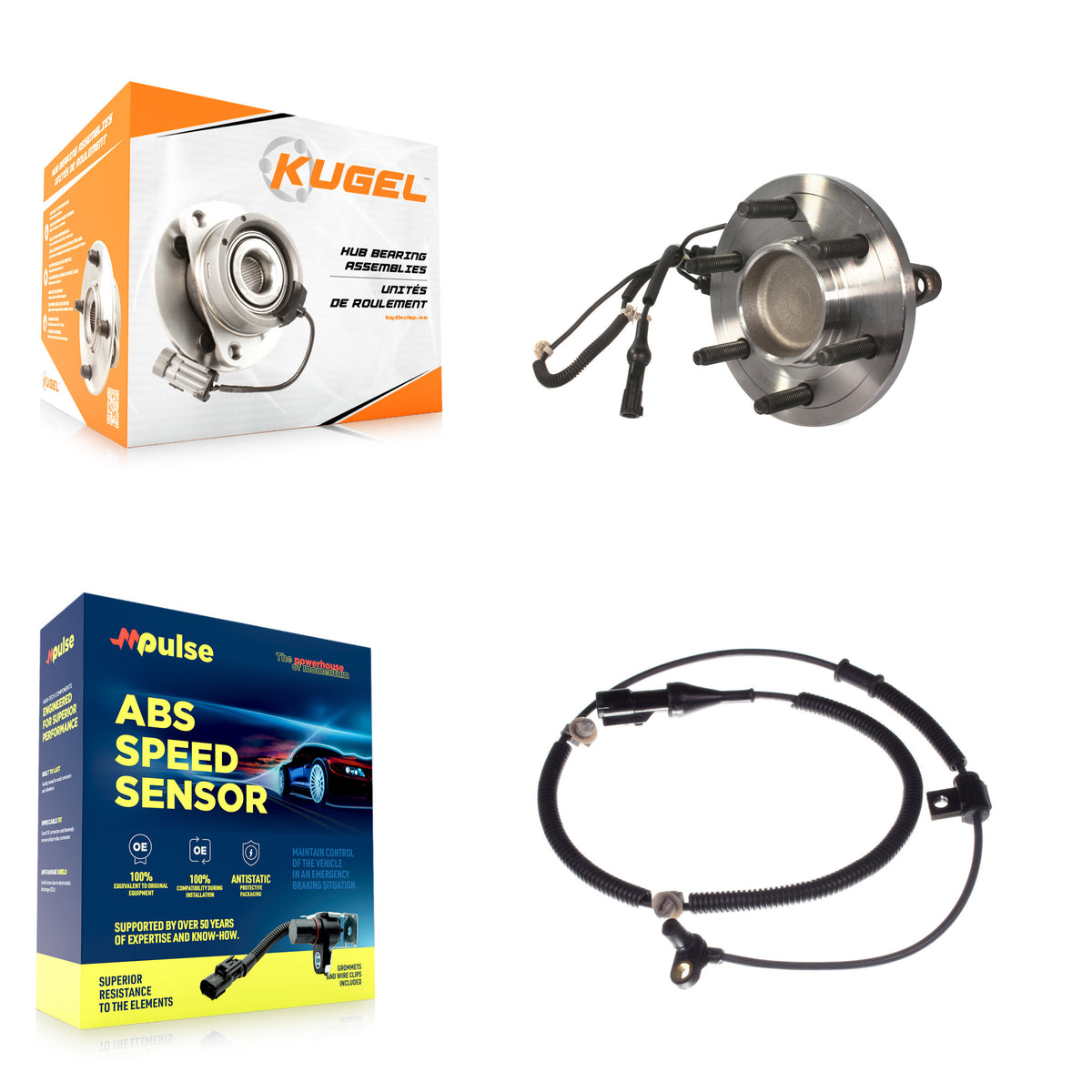 Front Wheel Hub Bearing Extra Sensor Kit For 2007-2009 Ford Expedition Lincoln Navigator K7S-100060