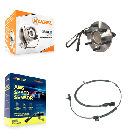 Front Wheel Hub Bearing & Extra ABS Sensor Kit For 2010 Ford Expedition Lincoln Navigator K7S-100062