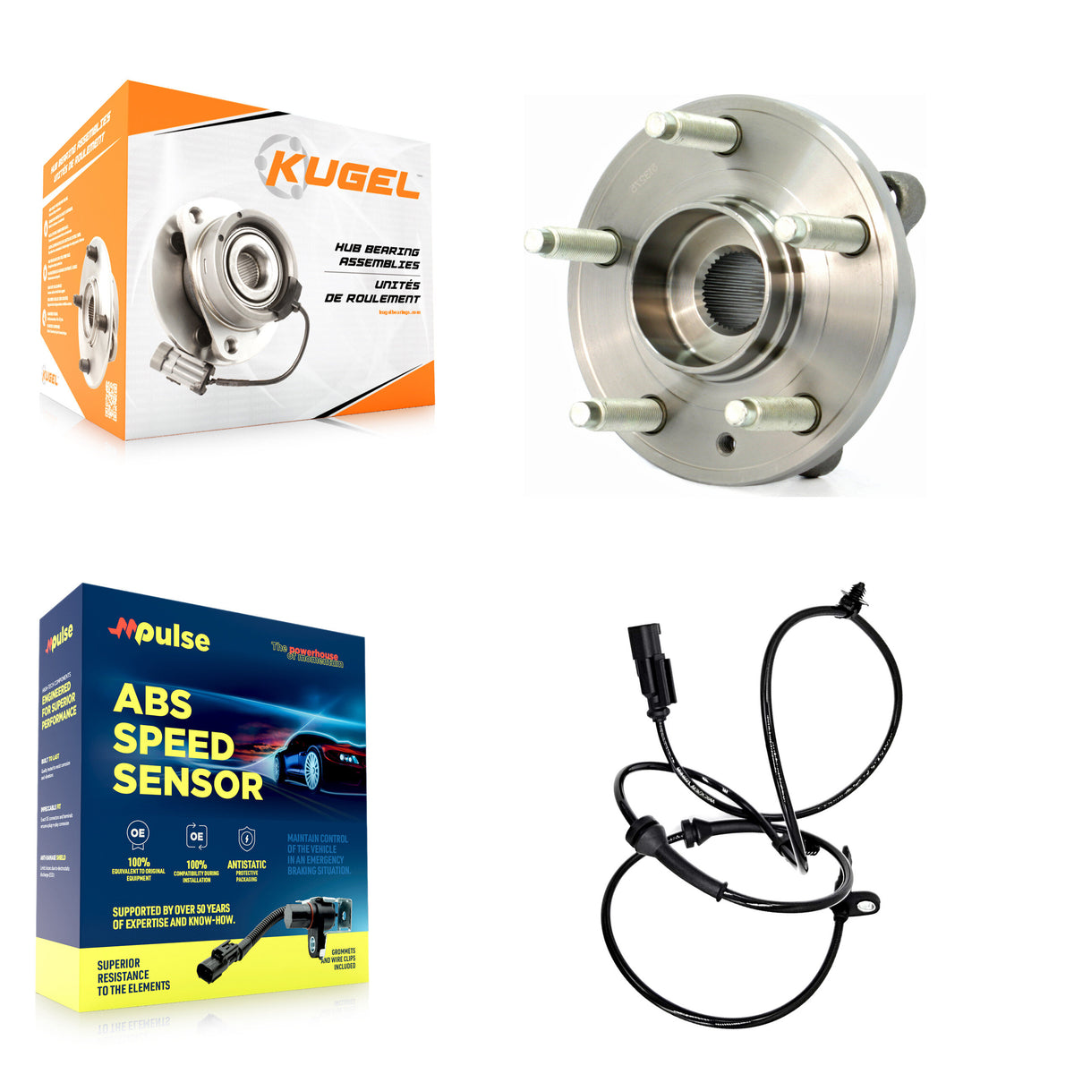 Front Wheel Hub Bearing And ABS Sensor Kit For 2010-2012 Ford Flex Lincoln MKS MKT K7S-100065