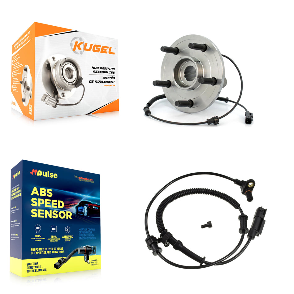 Front Wheel Hub Bearing And Extra ABS Sensor Kit For Ram 1500 Dodge with Harness K7S-100070