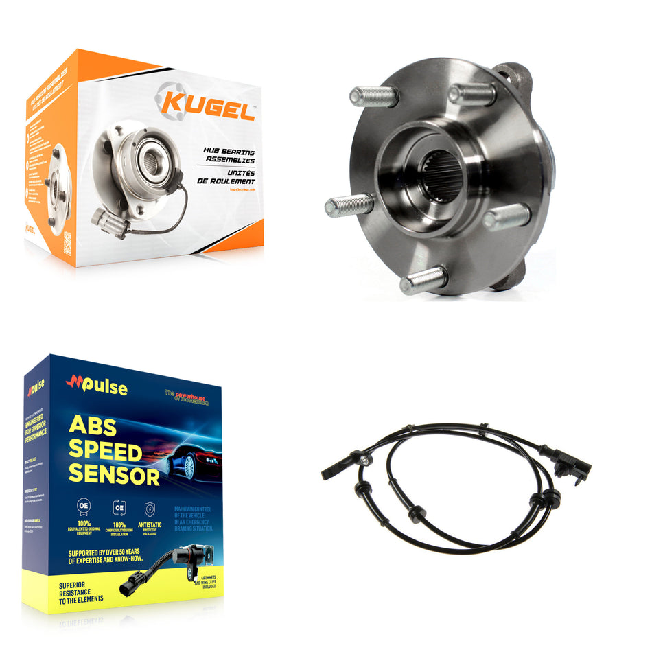 Front Wheel Hub Bearing And ABS Sensor Kit For INFINITI G35 G37 G25 Q60 Q40 with Harness K7S-100076