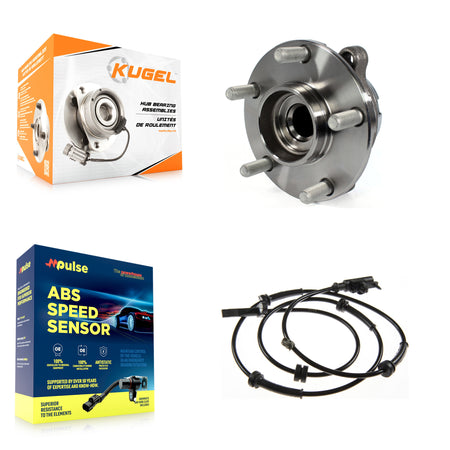 Front Wheel Hub Bearing And ABS Sensor Kit For INFINITI G35 G37 G25 Q40 with Harness K7S-100077