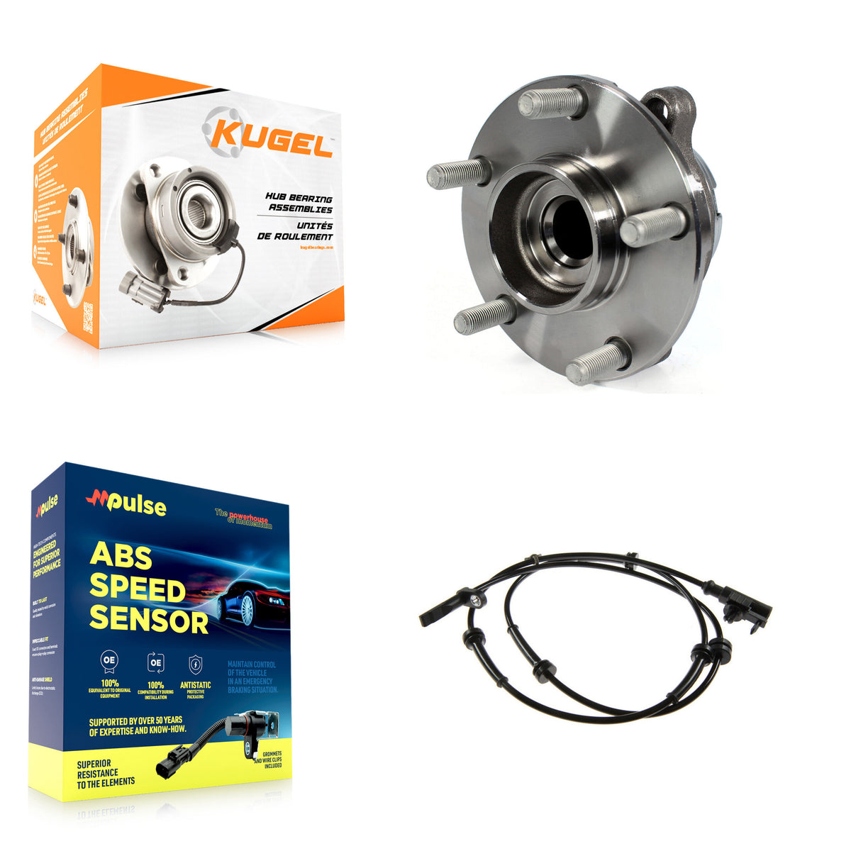 Front Wheel Hub Bearing And ABS Sensor Kit For INFINITI G37 Nissan 370Z Q60 K7S-100078