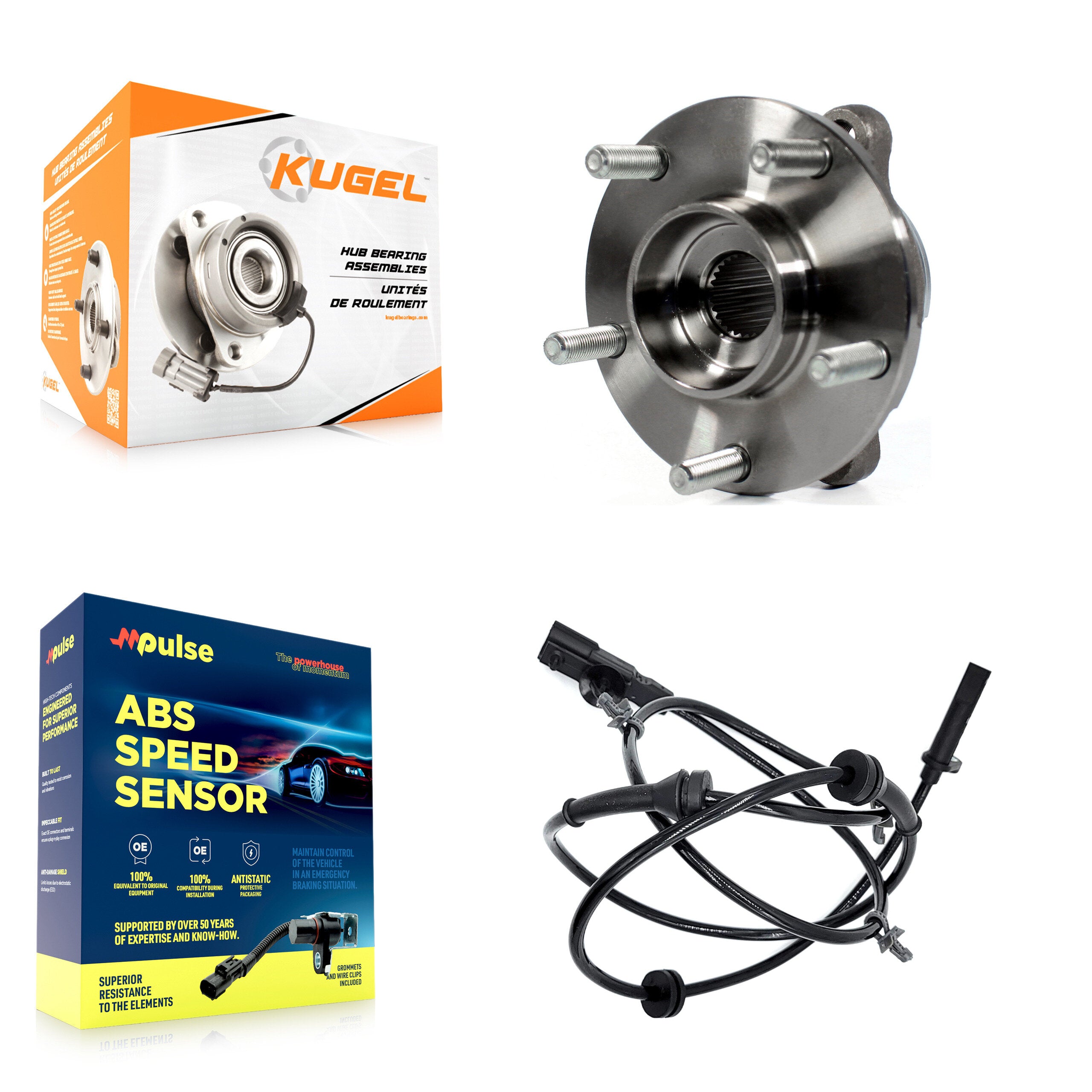 Front Wheel Hub Bearing And ABS Sensor Kit For INFINITI Q50 Q60 K7S-100082