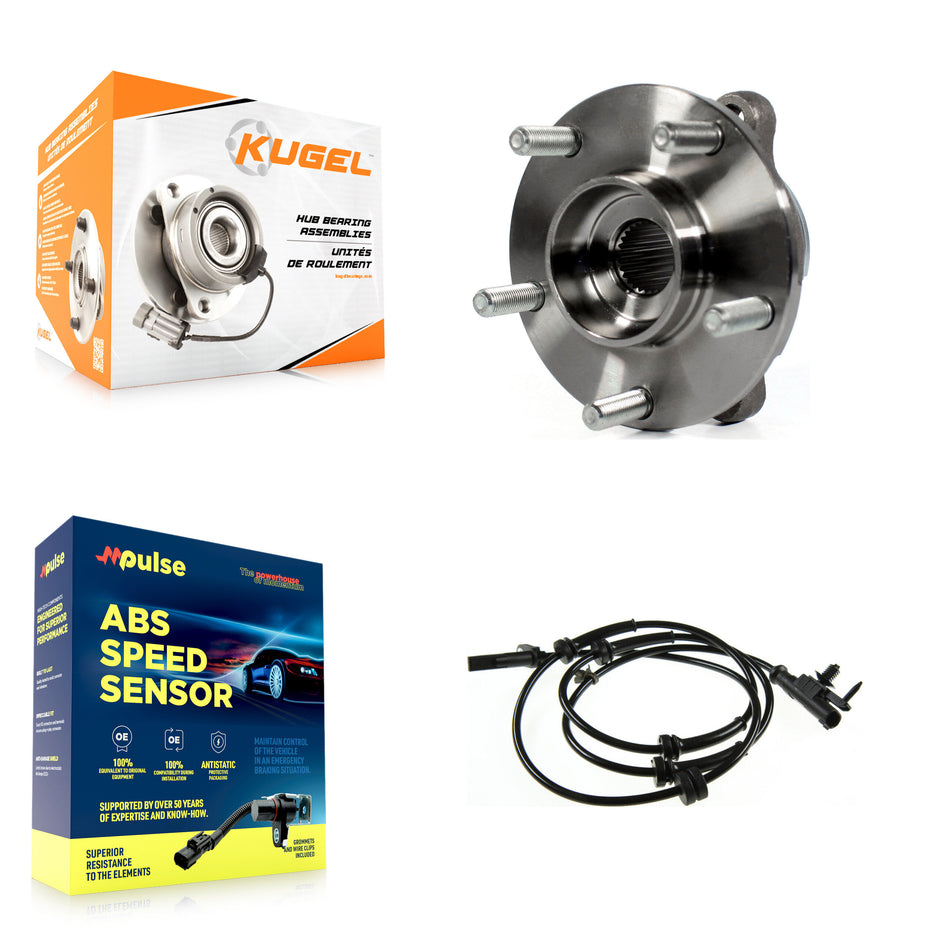 Front Wheel Hub Bearing And ABS Sensor Kit For INFINITI G37 EX35 Q60 K7S-100089