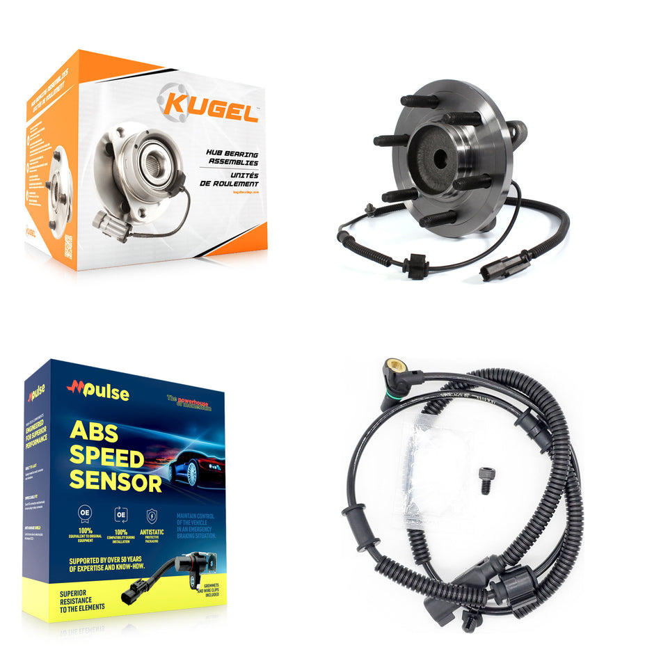 Front Wheel Hub Bearing Extra ABS Sensor Kit For Ford F-150 Expedition Lincoln Navigator K7S-100090