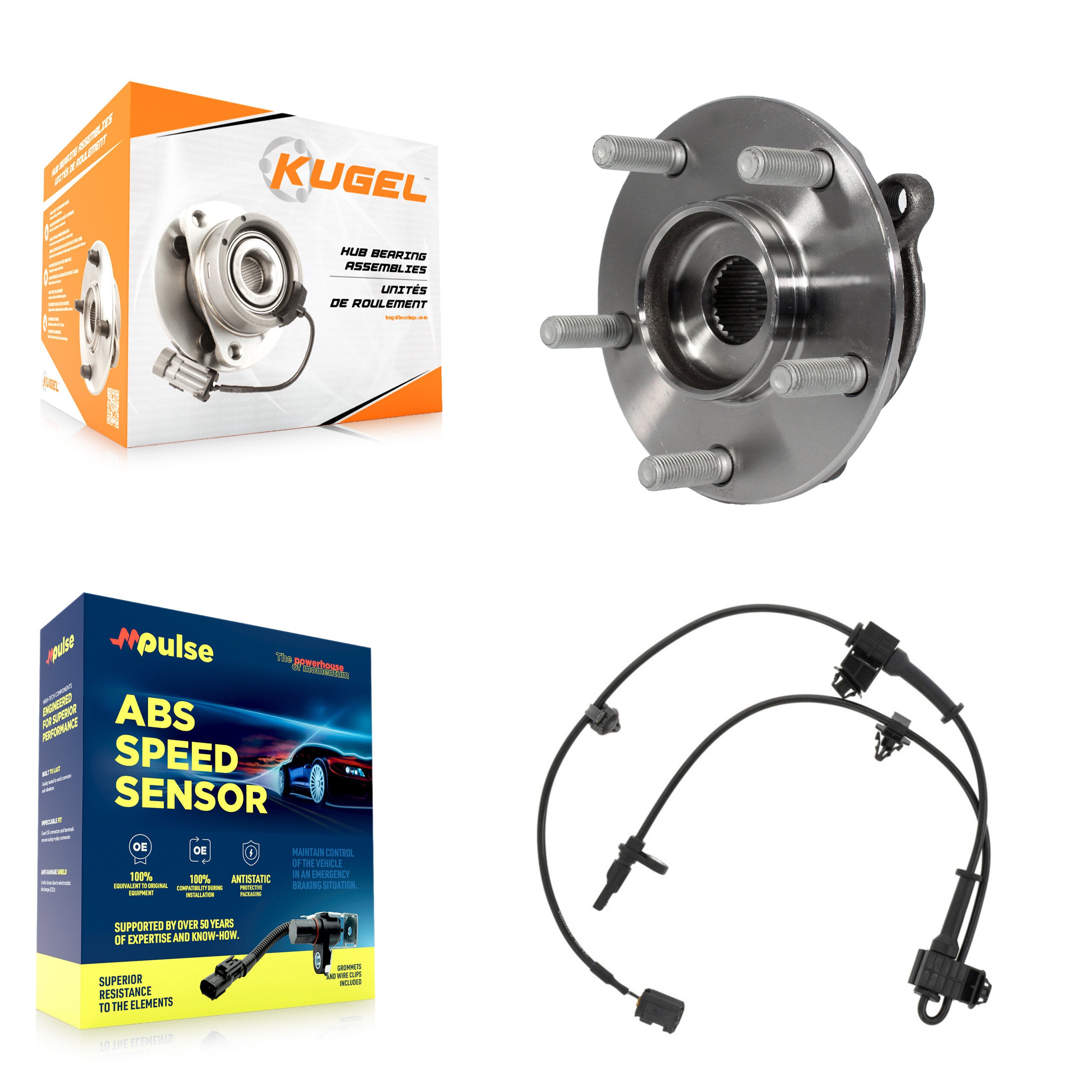 Front Wheel Hub Bearing And ABS Sensor Kit For Mazda 3 K7S-100092