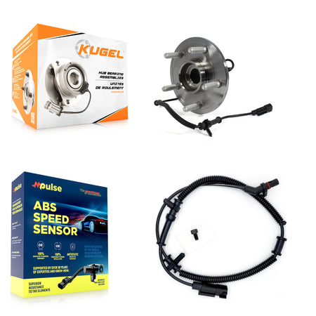 Front Wheel Hub Bearing And Extra ABS Sensor Kit For Ram 1500 Classic 4WD K7S-100096