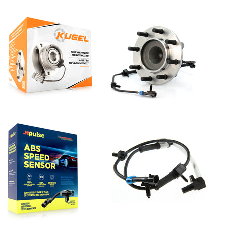 Front Wheel Hub Bearing & Extra ABS Sensor Kit For Chevrolet Express 3500 GMC Savana 4500 K7S-100106