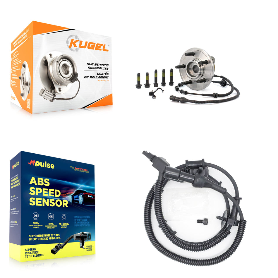 Front Wheel Hub Bearing & Extra ABS Sensor Kit For 2002 Ford Explorer Mercury Mountaineer K7S-100111