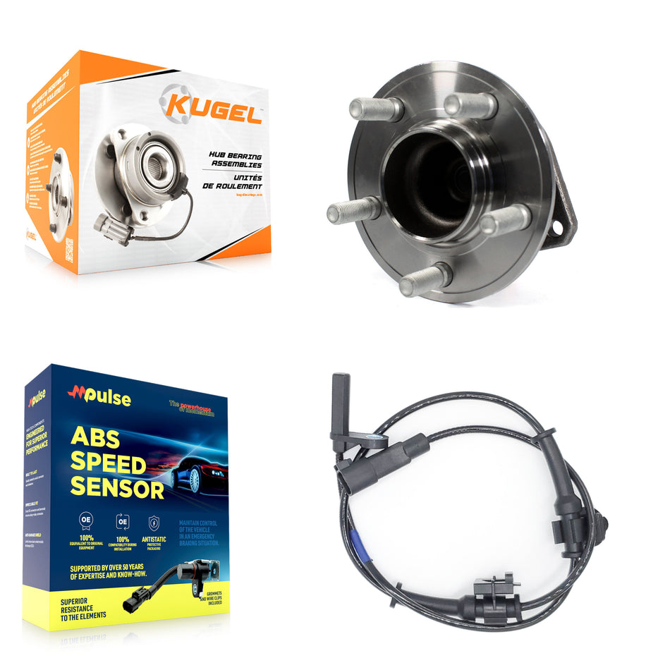 Front Wheel Hub Bearing Sensor Kit For 2019 Dodge Charger RWD with 5.7L 3.6L Harness K7S-100126