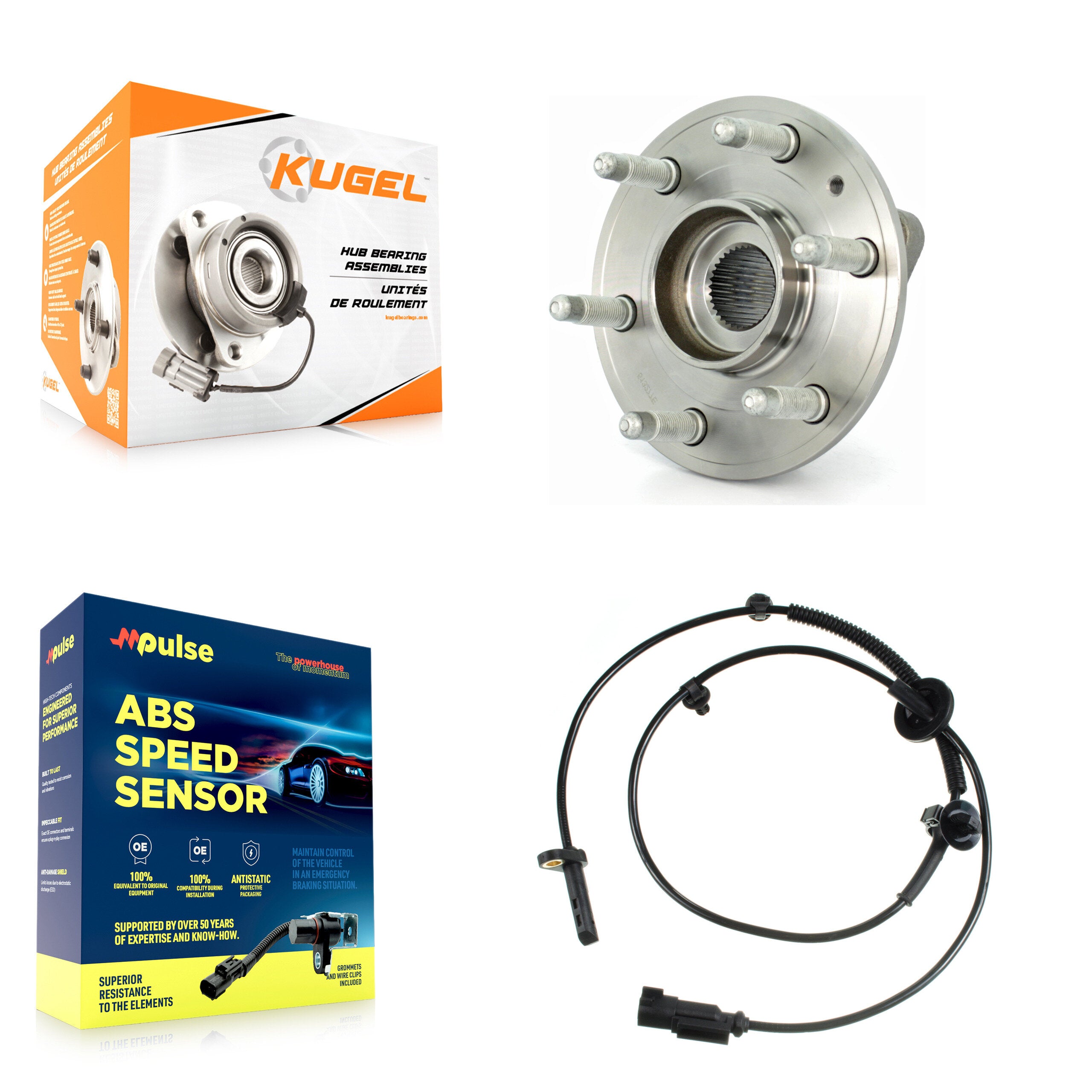 Front Wheel Hub Bearing Sensor Kit For GMC Acadia Buick Enclave Chevrolet Traverse Saturn K7S-100132