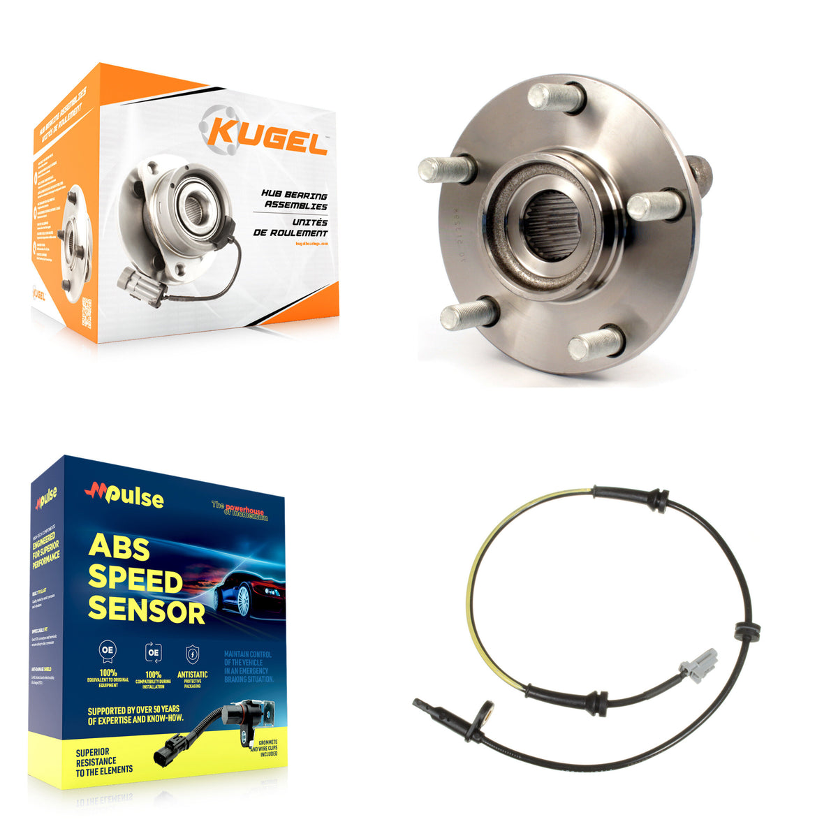 Front Wheel Hub Bearing And ABS Sensor Kit For Nissan Rogue Select with Harness K7S-100134