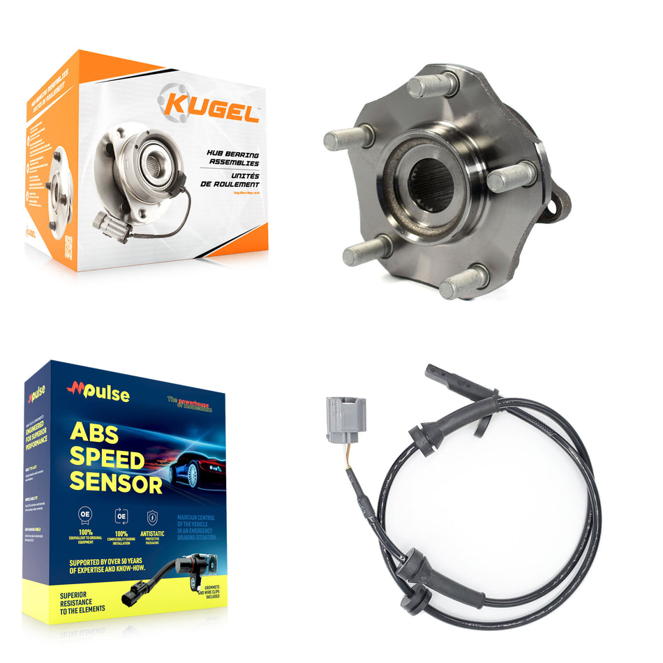Front Wheel Hub Bearing And ABS Sensor Kit For Nissan Rogue 2.5L with 4-Wheel K7S-100136