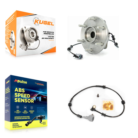 Front Wheel Hub Bearing And Extra ABS Sensor Kit For Nissan TITAN Armada INFINITI QX56 K7S-100139