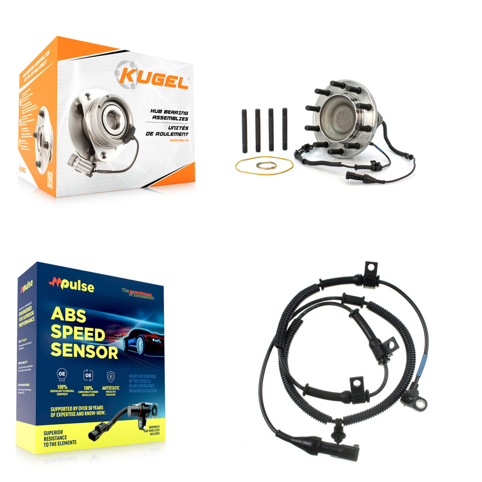 Front Wheel Hub Bearing And Extra ABS Sensor Kit For Ford F-550 Super Duty F-450 4 X 2 K7S-100146