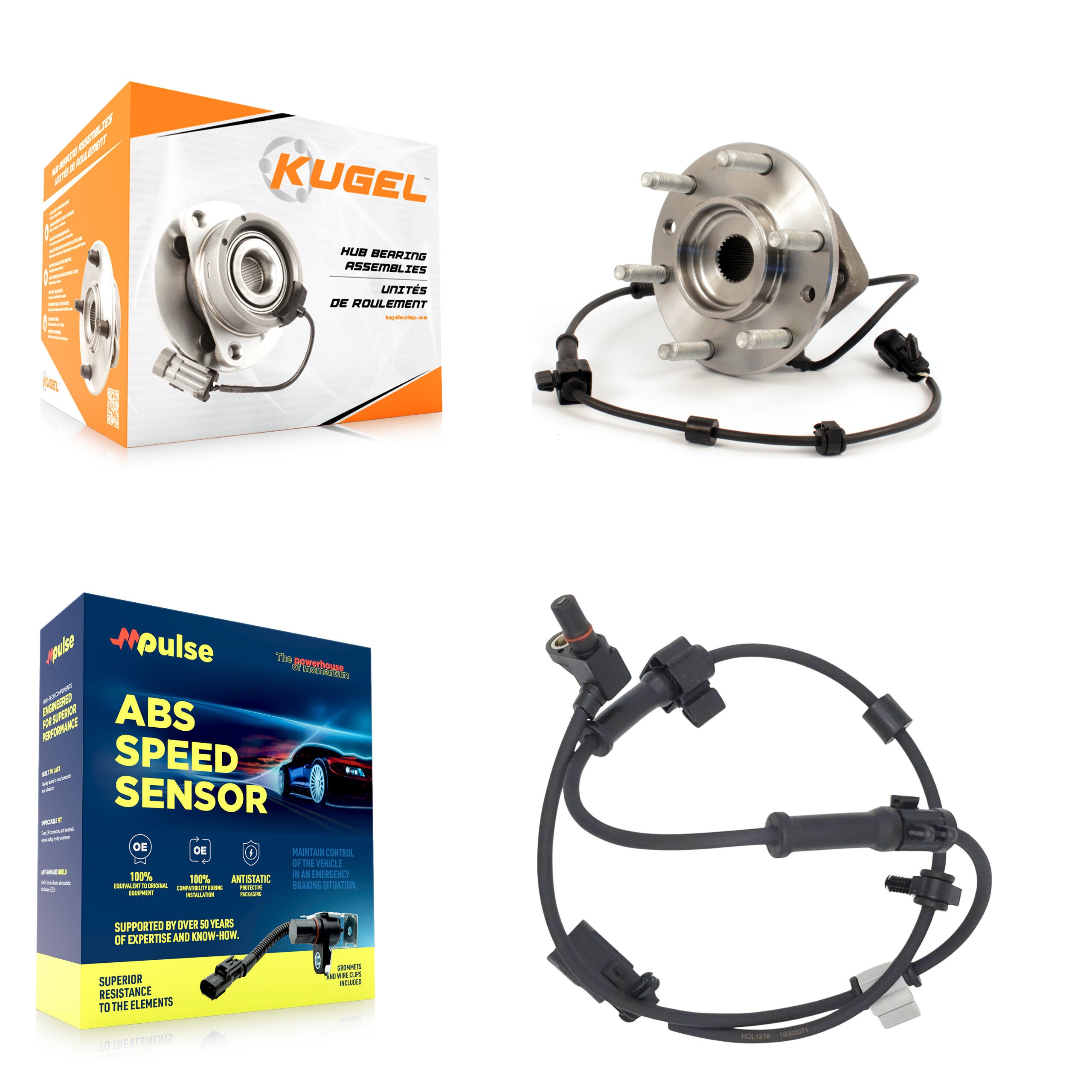 Front Wheel Hub Bearing & Extra Sensor Kit For Chevrolet GMC Trailblazer Envoy XL EXT SSR K7S-100148
