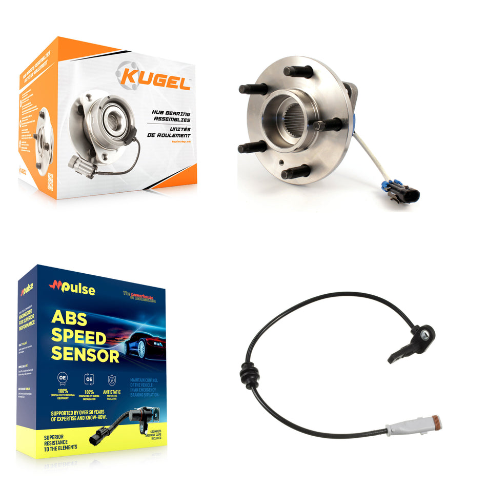 Front Wheel Hub Bearing And Extra ABS Sensor Kit For 2010 Buick Allure 3.6L K7S-100150