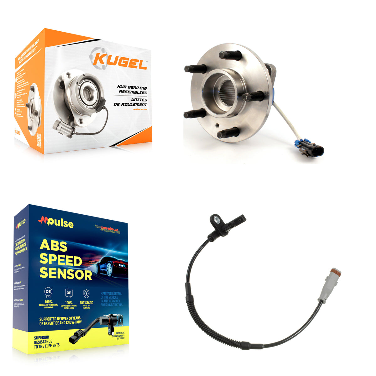 Front Wheel Hub Bearing And Extra ABS Sensor Kit For 2010 Buick Allure 2.4L/3.0L/3.6L K7S-100152