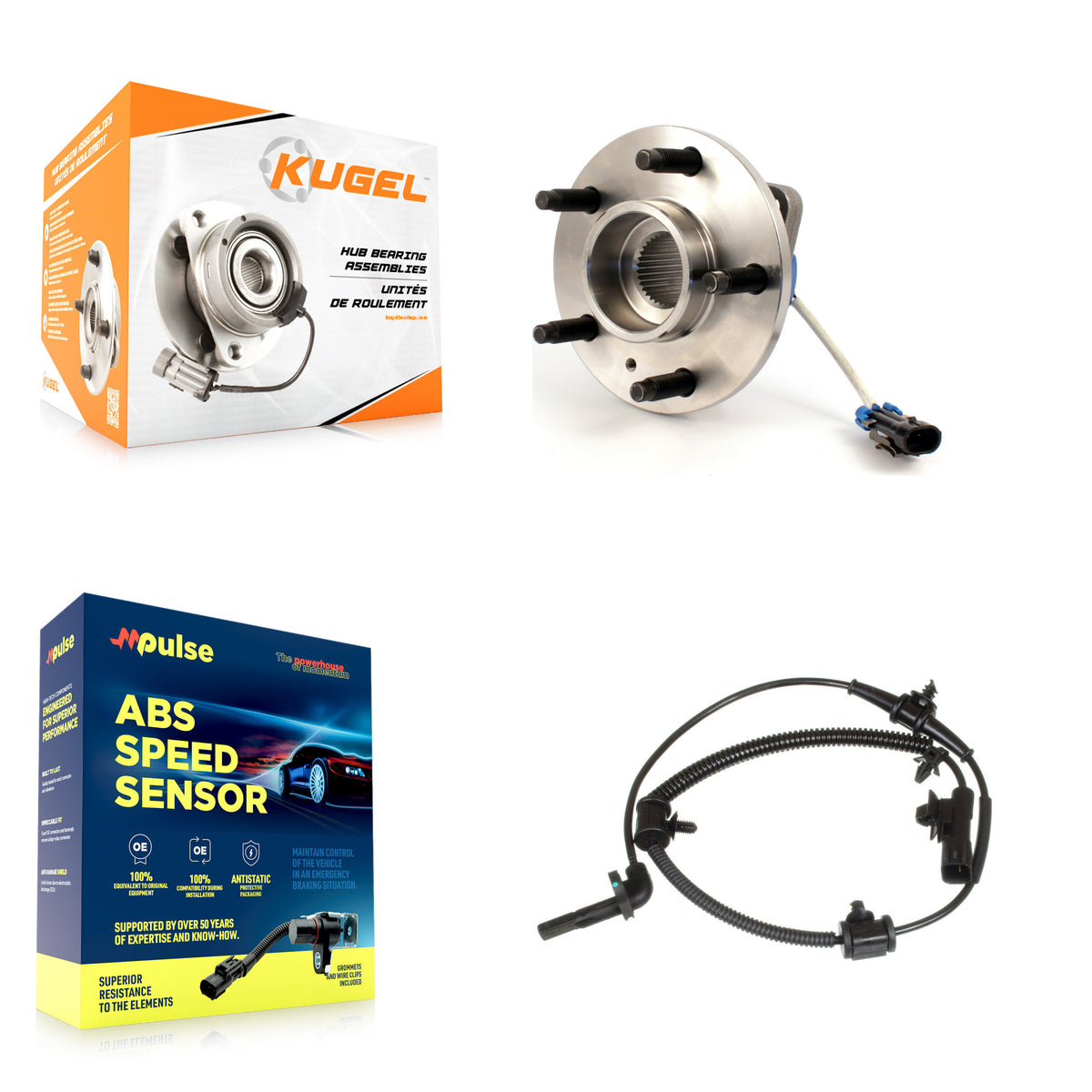Front Wheel Hub Bearing And Extra ABS Sensor Kit For 2010 Buick Allure 2.4L/3.0L/3.6L K7S-100153