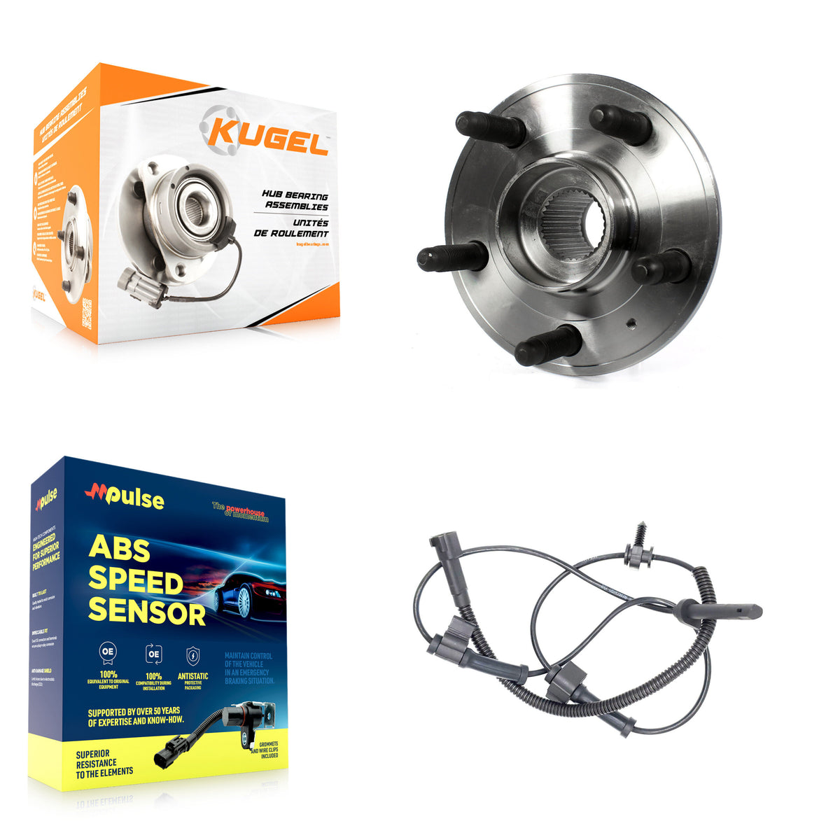 Front Wheel Hub Bearing And ABS Sensor Kit For Cadillac CTS with Harness K7S-100165