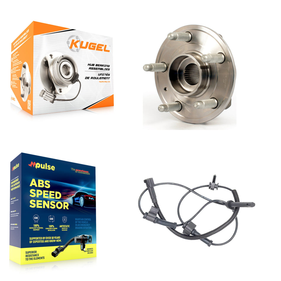 Front Wheel Hub Bearing And ABS Sensor Kit For Cadillac CTS with Harness K7S-100166