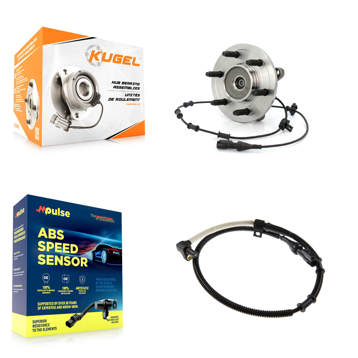 Front Wheel Hub Bearing Extra Sensor Kit For 2001-2002 Ford Expedition Lincoln Navigator K7S-100185