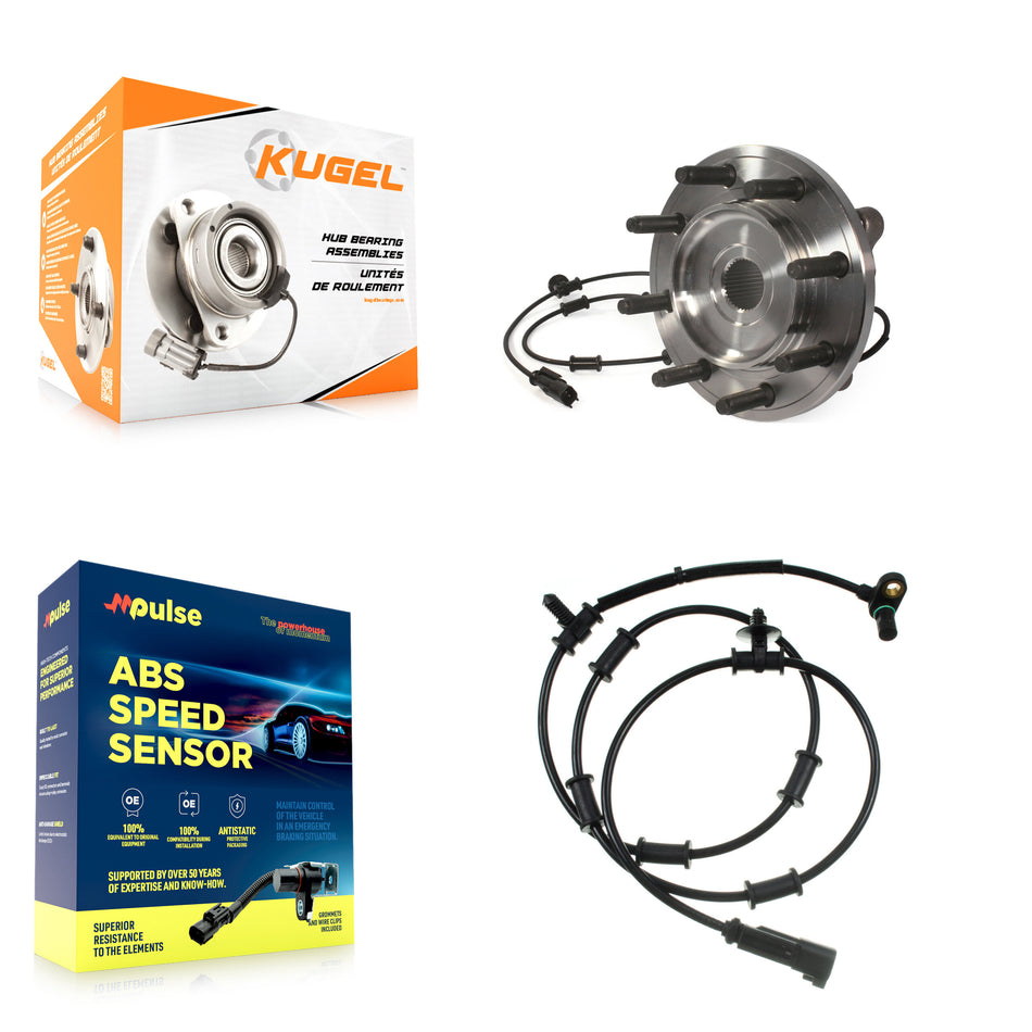 Front Wheel Hub Bearing And Extra ABS Sensor Kit For Ram 2500 3500 with Harness K7S-100192