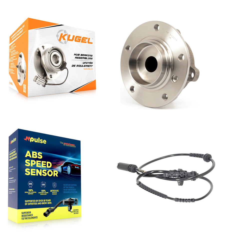 Front Wheel Hub Bearing & Sensor Kit For BMW 528i 535i with Harness 3.0L 4-Wheel ABS K7S-100197