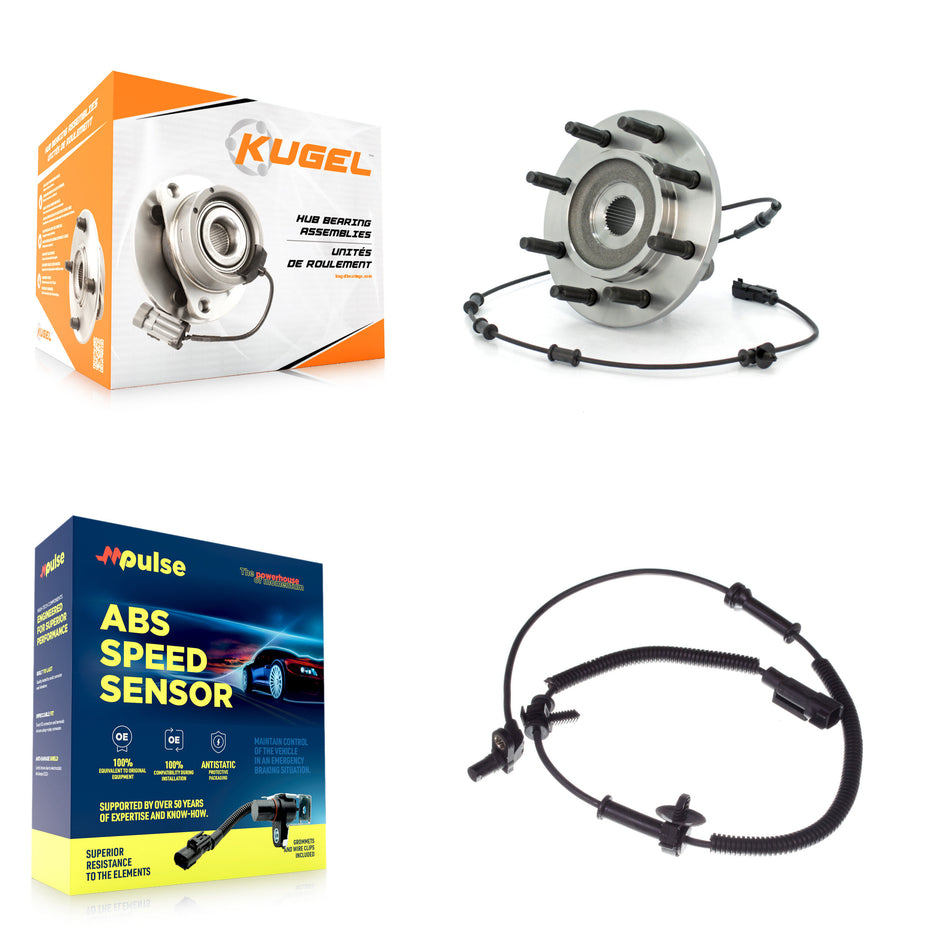 Front Wheel Hub Bearing & Extra Sensor Kit For 2007 Dodge Ram 1500 4WD With 8 Lug Wheels K7S-100199